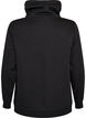 Sweatshirt with high collar and pockets, Black, Packshot image number 1
