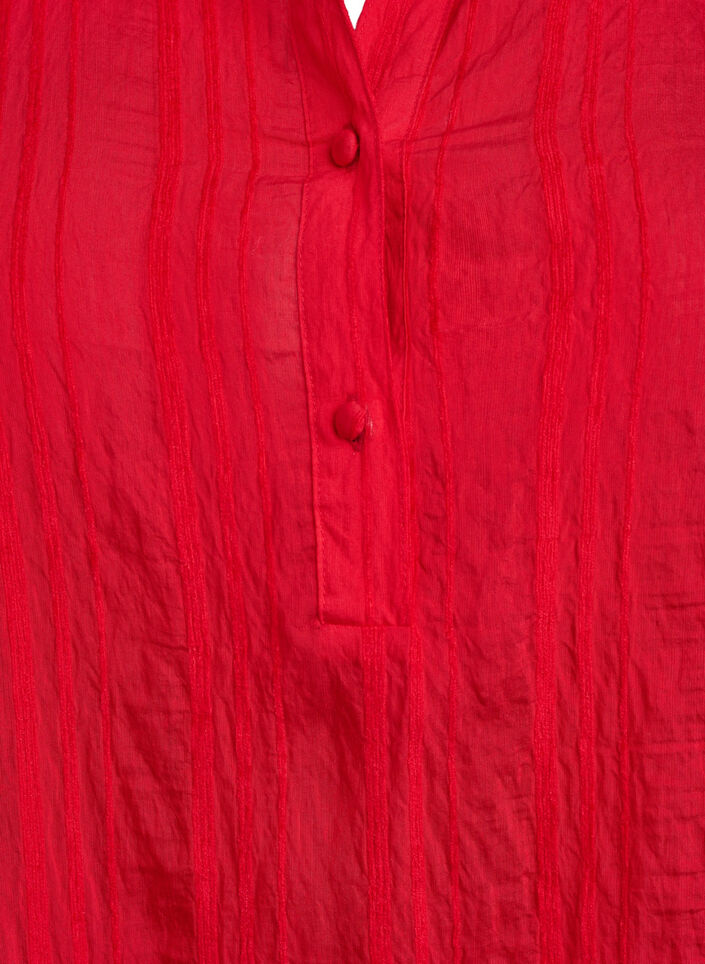 Beach kaftan with collar and button closure, Red, Packshot image number 2