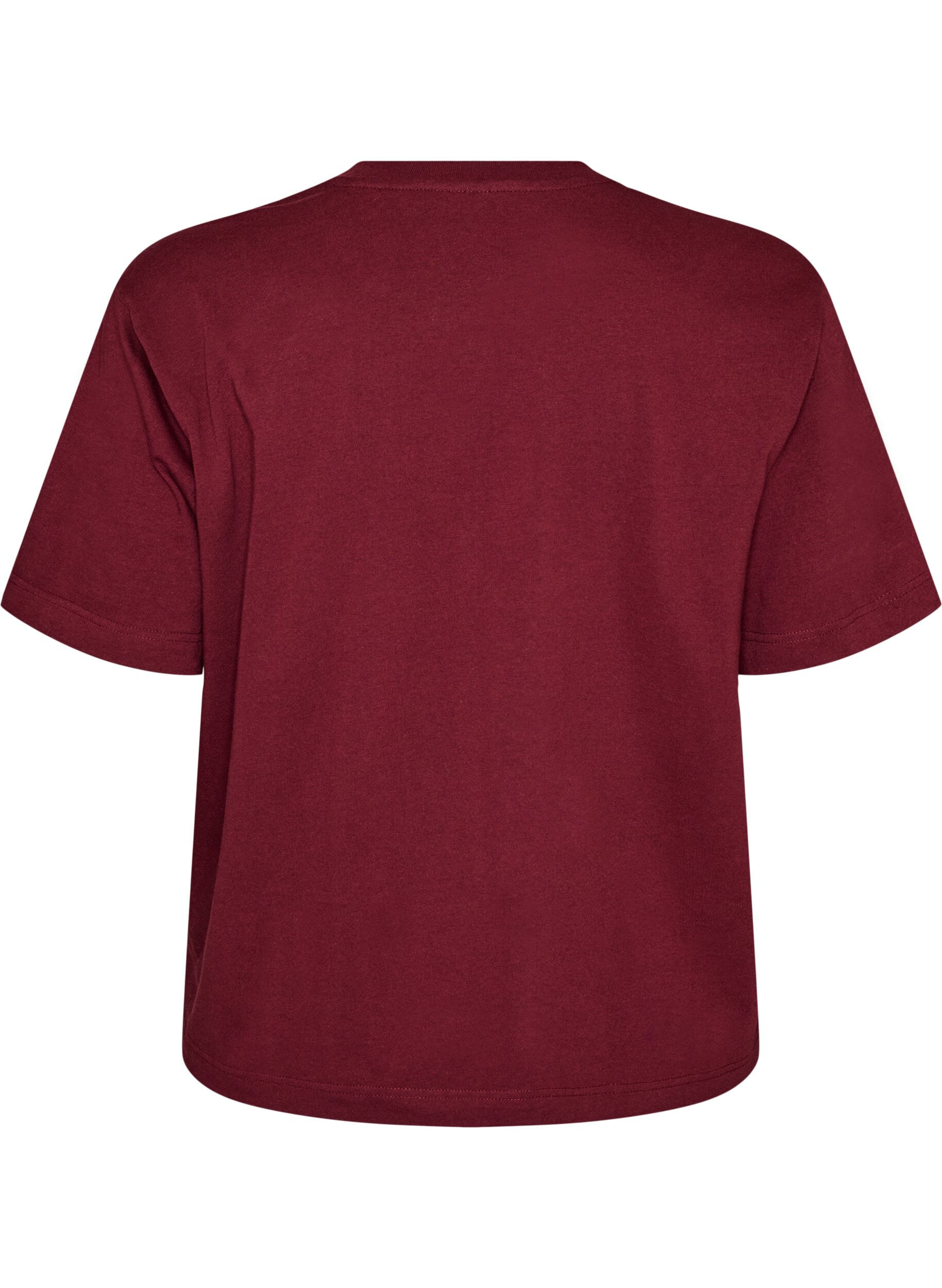 Zizzifashion Boxy cotton T-shirt, Red, Packshot image number 1