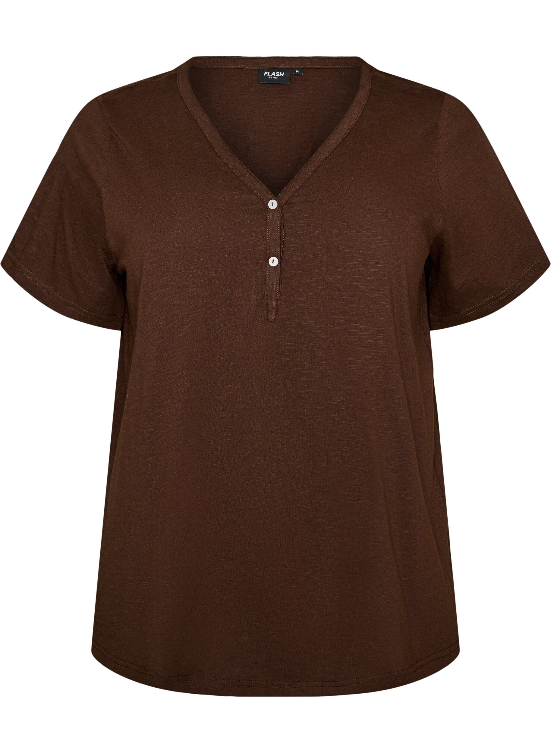FLASH - T-shirt with button detail