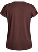 Short-sleeved cotton blend t-shirt, Brown, Packshot image number 1