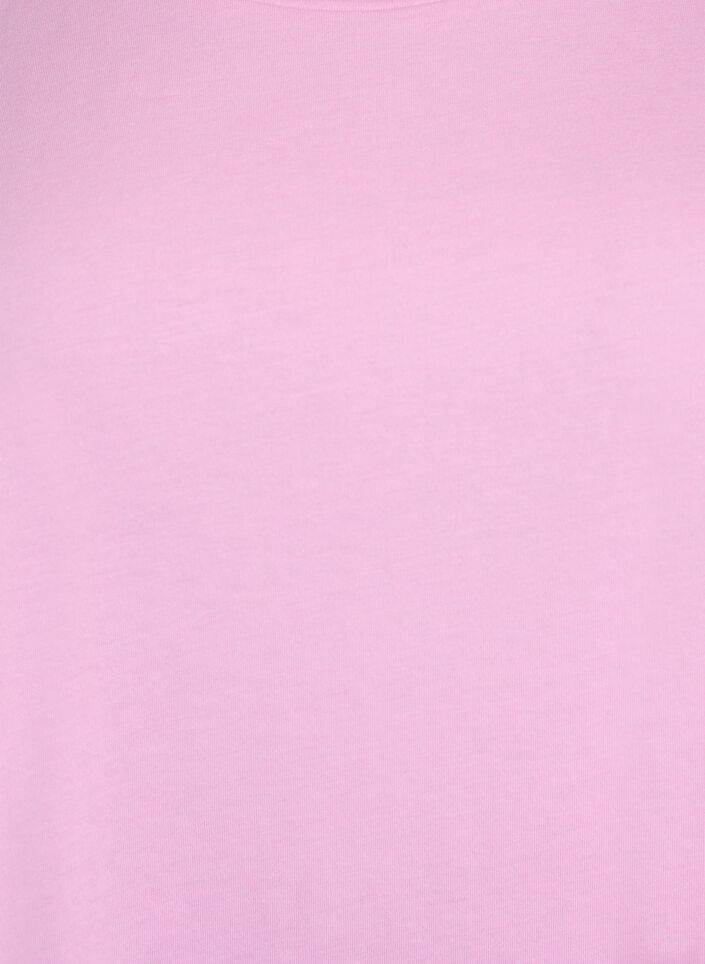 Short sleeved cotton blend t-shirt, Pink, Packshot image number 2