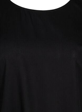 Short-sleeved blouse in viscose, Black, Packshot image number 2