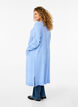 Long knitted cardigan with pockets, Cornflower Blue Mel., Model image number 1