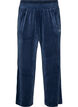 Velour trousers with contrast piping, Blue, Packshot image number 0
