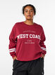 Sweatshirt with statement detail, Red, Model image number 0