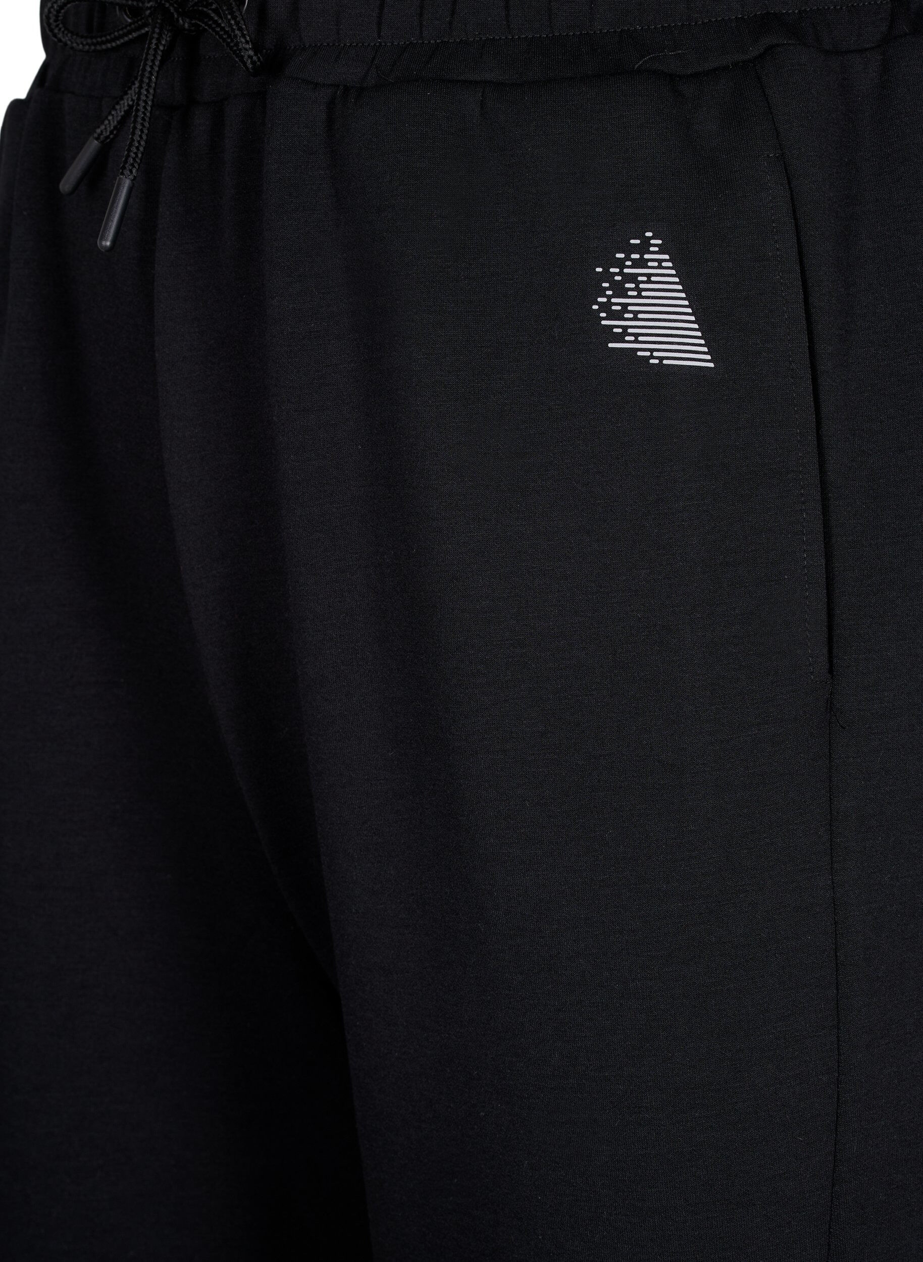 Zizzifashion Sweatpants with textured detail, Black, Packshot image number 2