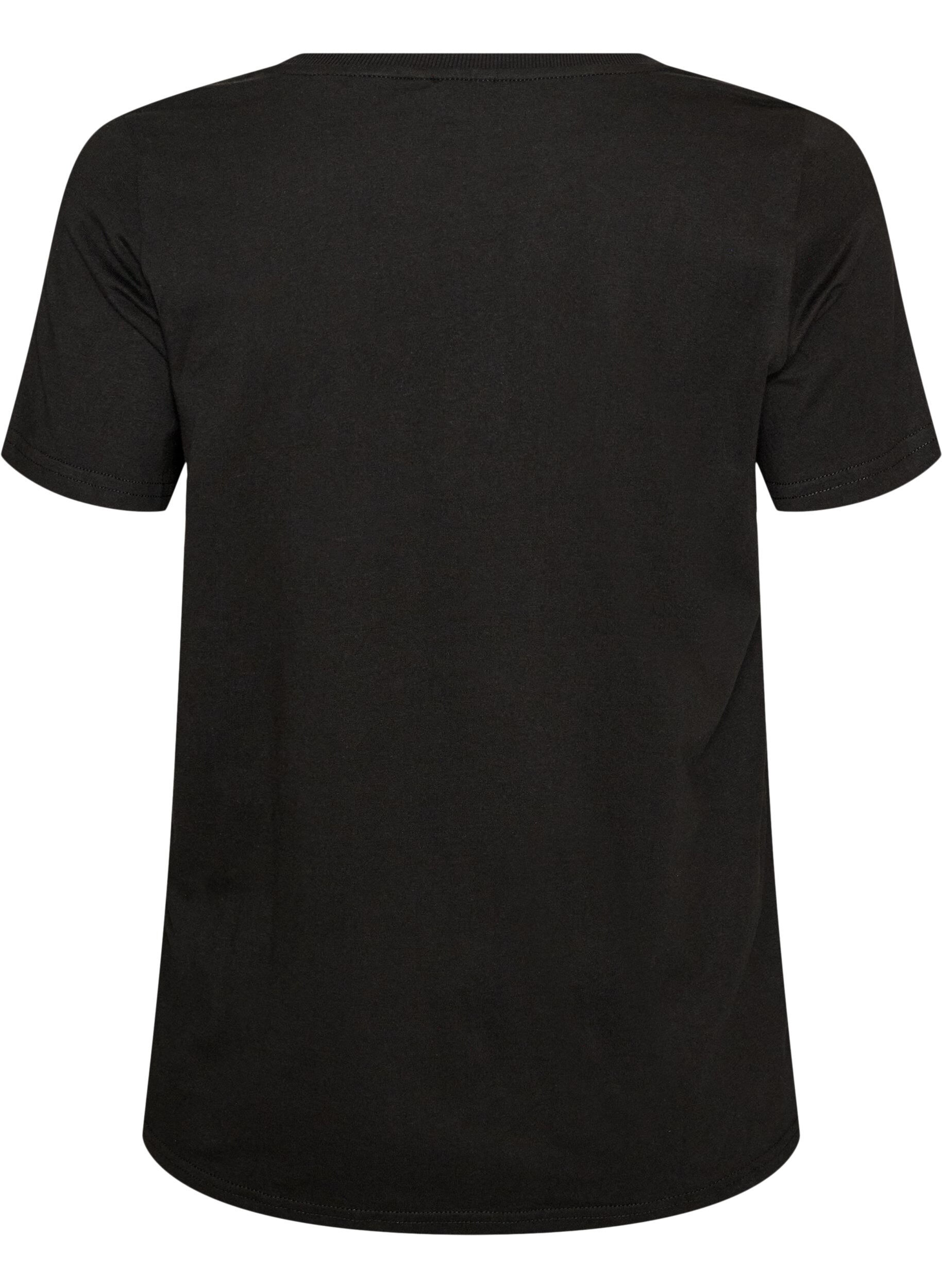 ZizzifashionChristmas t-shirt in organic cotton, Black, Packshot image number 1