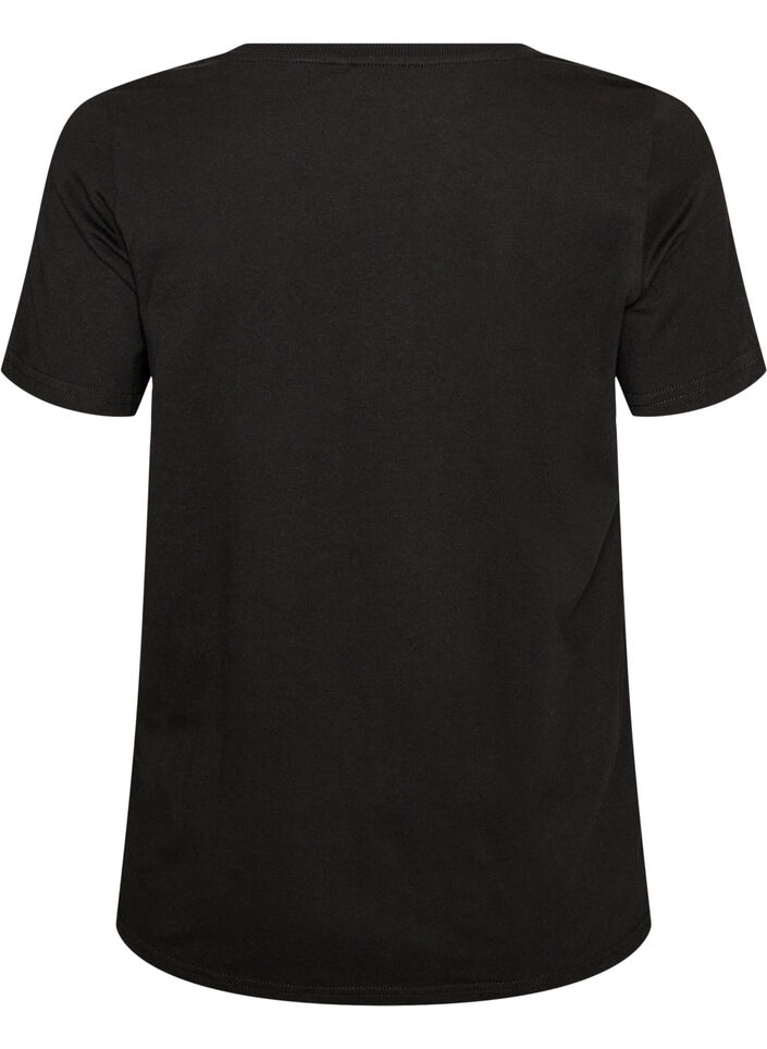 Christmas t-shirt in organic cotton, Black, Packshot image number 1
