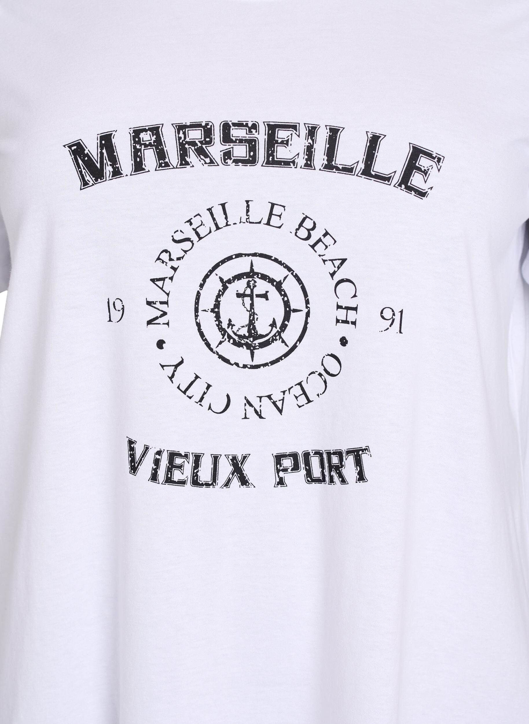 Zizzifashion T-shirt with motif, White, Packshot image number 2