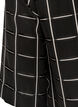Checked blouse with lace trim and elbow-length sleeves, Black, Packshot image number 3