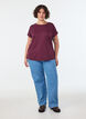 Short sleeved cotton blend t-shirt, Red, Model image number 1