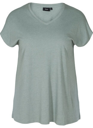 V-neck t-shirt, Balsam Green, Packshot image number 0