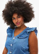 Denim jumpsuit with ruffles, Light Blue Denim, Model image number 2