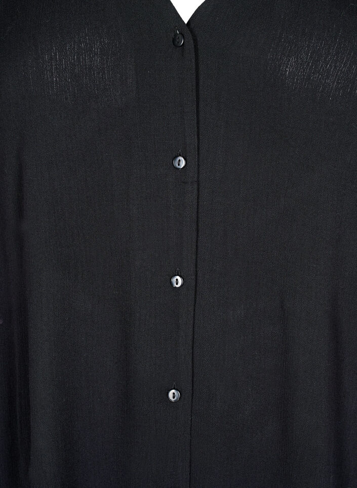 Kaftan beach dress with buttons, Black, Packshot image number 2