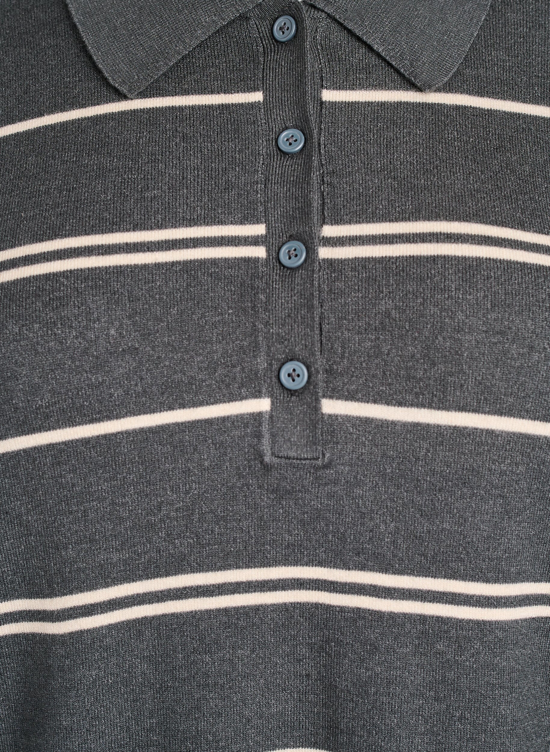 Zizzifashion Knit blouse with collar, Green, Packshot image number 2