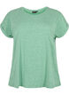 Melange t-shirt with short sleeves, Green, Packshot image number 0