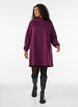 Sweatshirt dress with a high ribbed collar and zip, Purple, Model image number 1