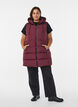 Long vest with hood and pockets, Red, Model image number 1