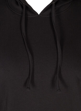 Sweatshirt with a hood and ribbed cuffs, Black, Packshot image number 2