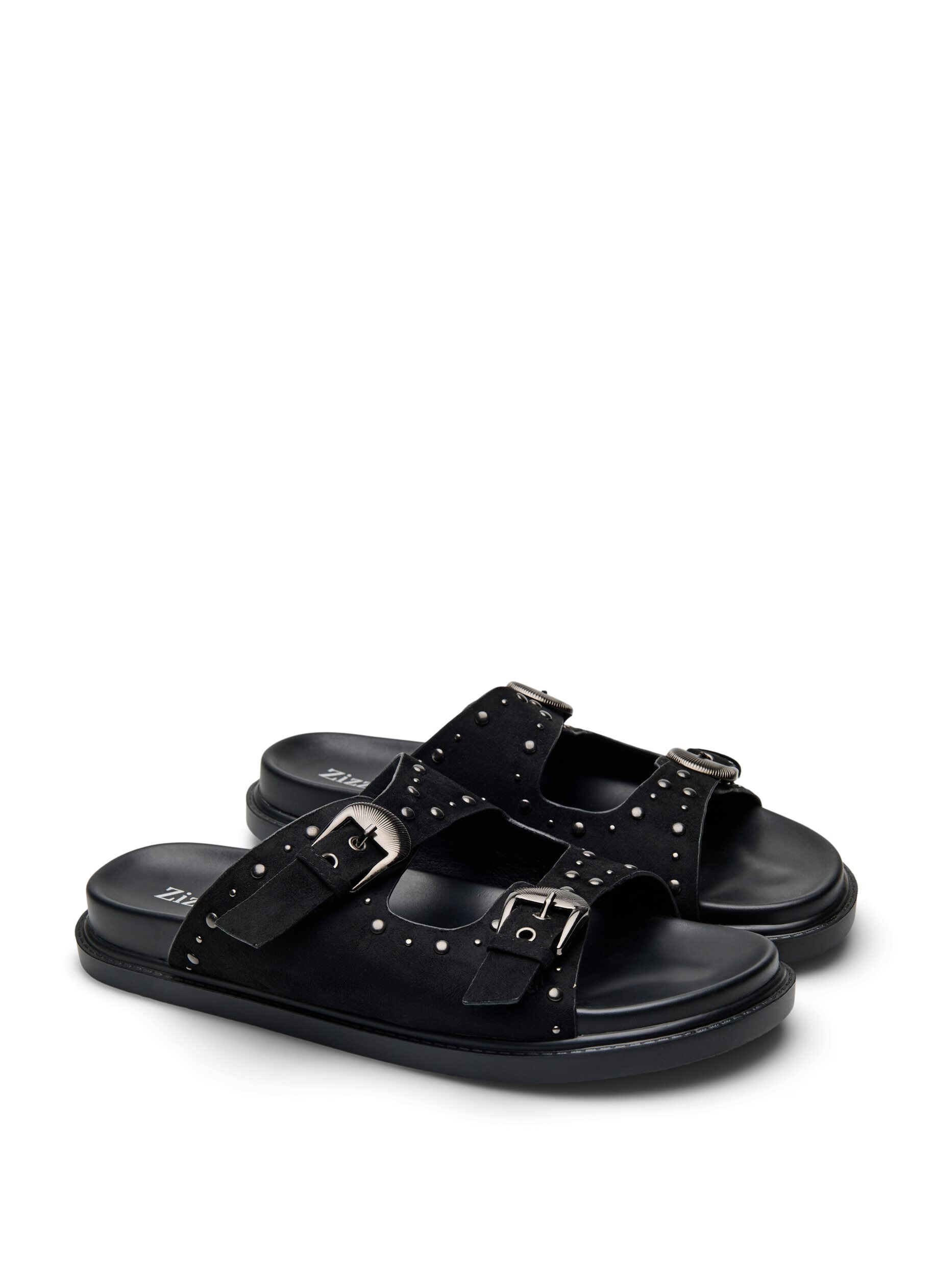 Zizzifashion Wide fit - Sandal with studs, Black, Packshot image number 1