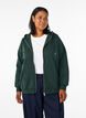 Hooded sweatshirt with a zip and pockets, Green, Model image number 0