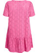 Short jersey dress with eyelet pattern, Pink, Packshot image number 1