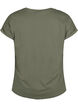 Short-sleeved cotton blend t-shirt, Green, Packshot image number 1
