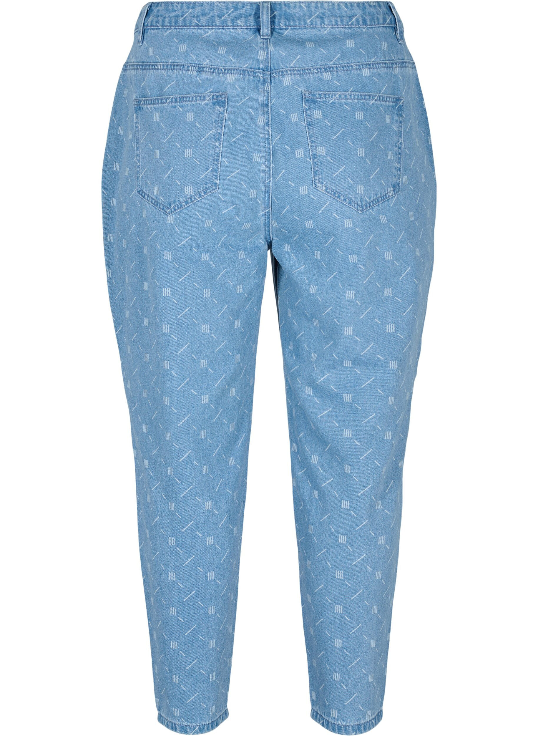 Zizzifashion Mille mom fit jeans with print, Light blue denim, Packshot image number 1