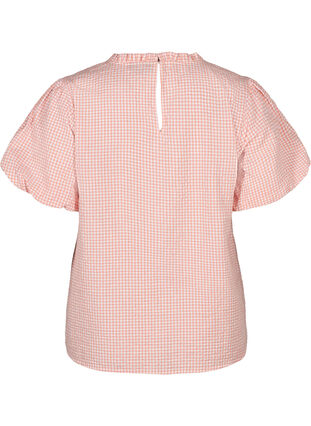 Checked blouse with short sleeves, As Sample, Packshot image number 1