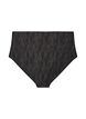 High-waisted bikini bottoms with a structured pattern, Dark Grey, Packshot image number 1