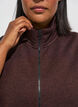 Vest with high neck and zipper, Brown, Model image number 3