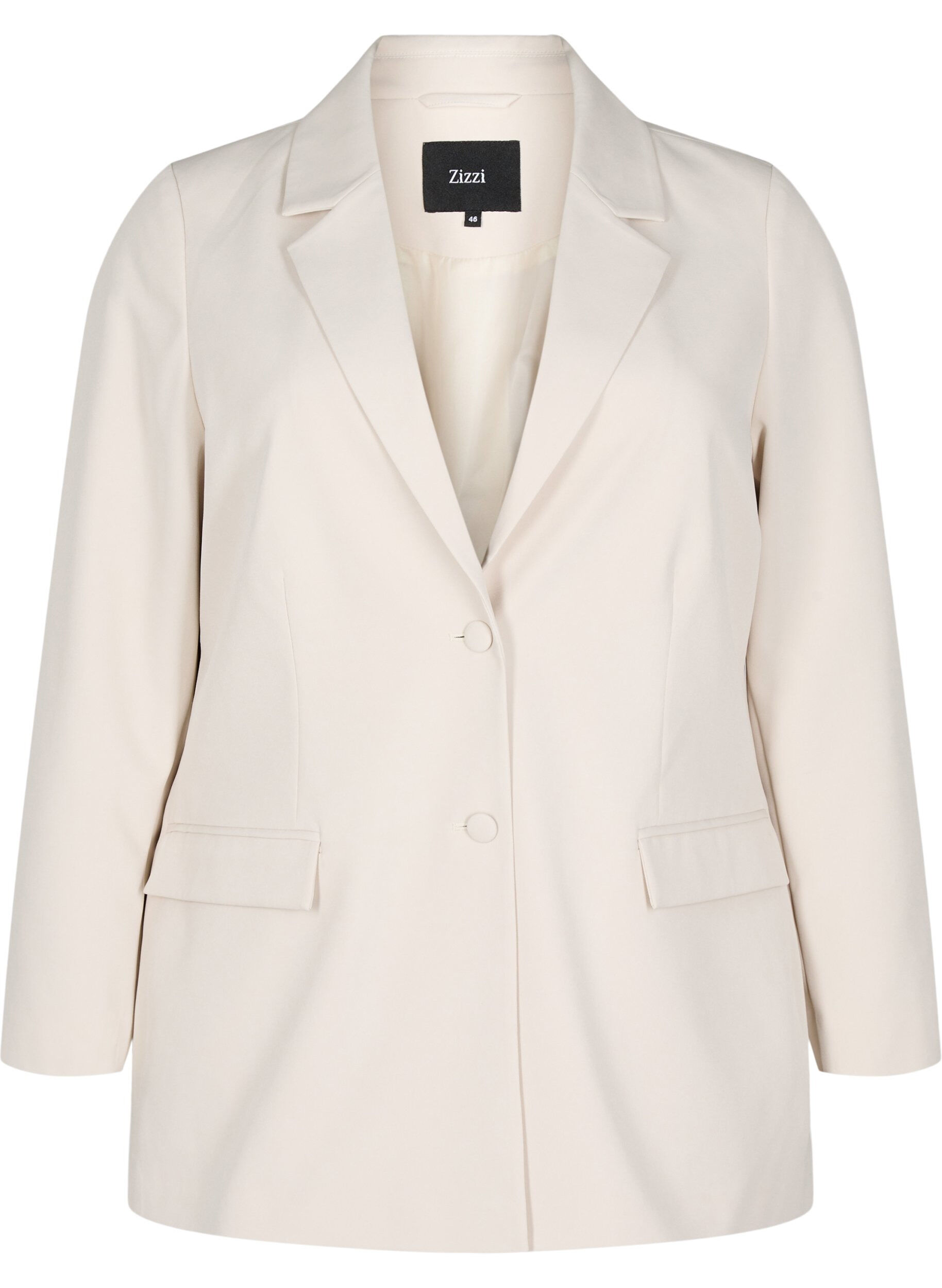 ZizzifashionClassic blazer with button closure, Beige, Packshot image number 0