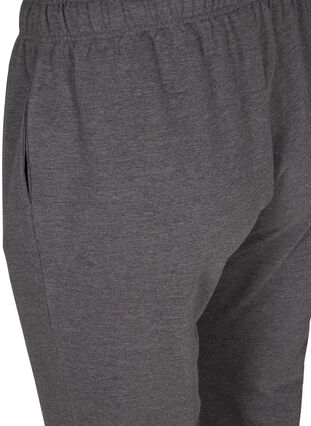 Sweatpants with wide legs and pockets, Dark Grey Melange, Packshot image number 3
