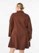 Short twill dress with zipper, Brown, Model image number 2