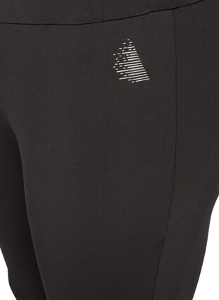 Cropped sports leggings with print, Black Comb, Packshot image number 2
