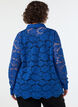 Lace shirt with pearl buttons, Blue, Model image number 2