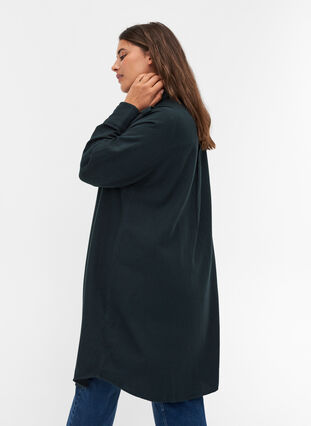 Long, checked, cotton shirt jacket, Ponderosa Pine, Model image number 1