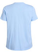 Basic cotton T-shirt with round neck, Blue, Packshot image number 1