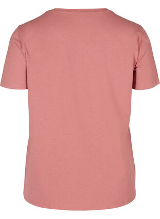 Short-sleeved nightshirt with print, Dusty Rose Mélange, Packshot image number 1