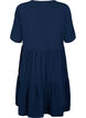 Short sleeve dress with a-line and cutlines, Blue, Packshot image number 1
