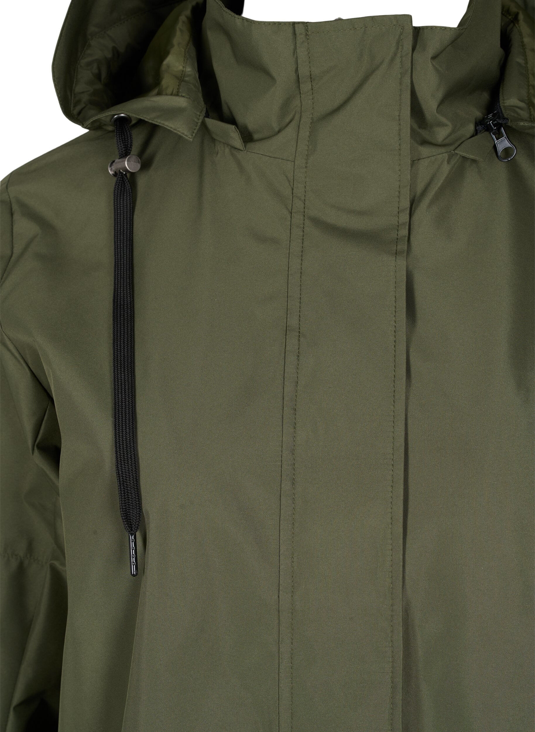 Zizzifashion Waterproof parka with detachable hood, Forest Night, Packshot image number 2