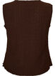Sleeveless top with a wavy texture and button fastening, Brown, Packshot image number 1