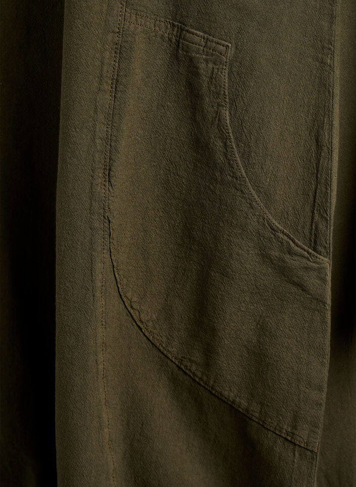 Short sleeve cotton dress, Green, Packshot image number 3