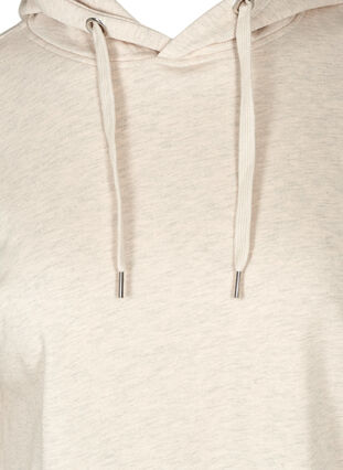 Hooded marled sweatshirt, Natural Melange, Packshot image number 2