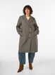 Mid-length checked coat, Brown, Model image number 3