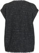 Checked waistcoat with decorative buttons, Black, Packshot image number 1