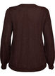 Blouse with vertical texture and glitter thread, Brown, Packshot image number 1