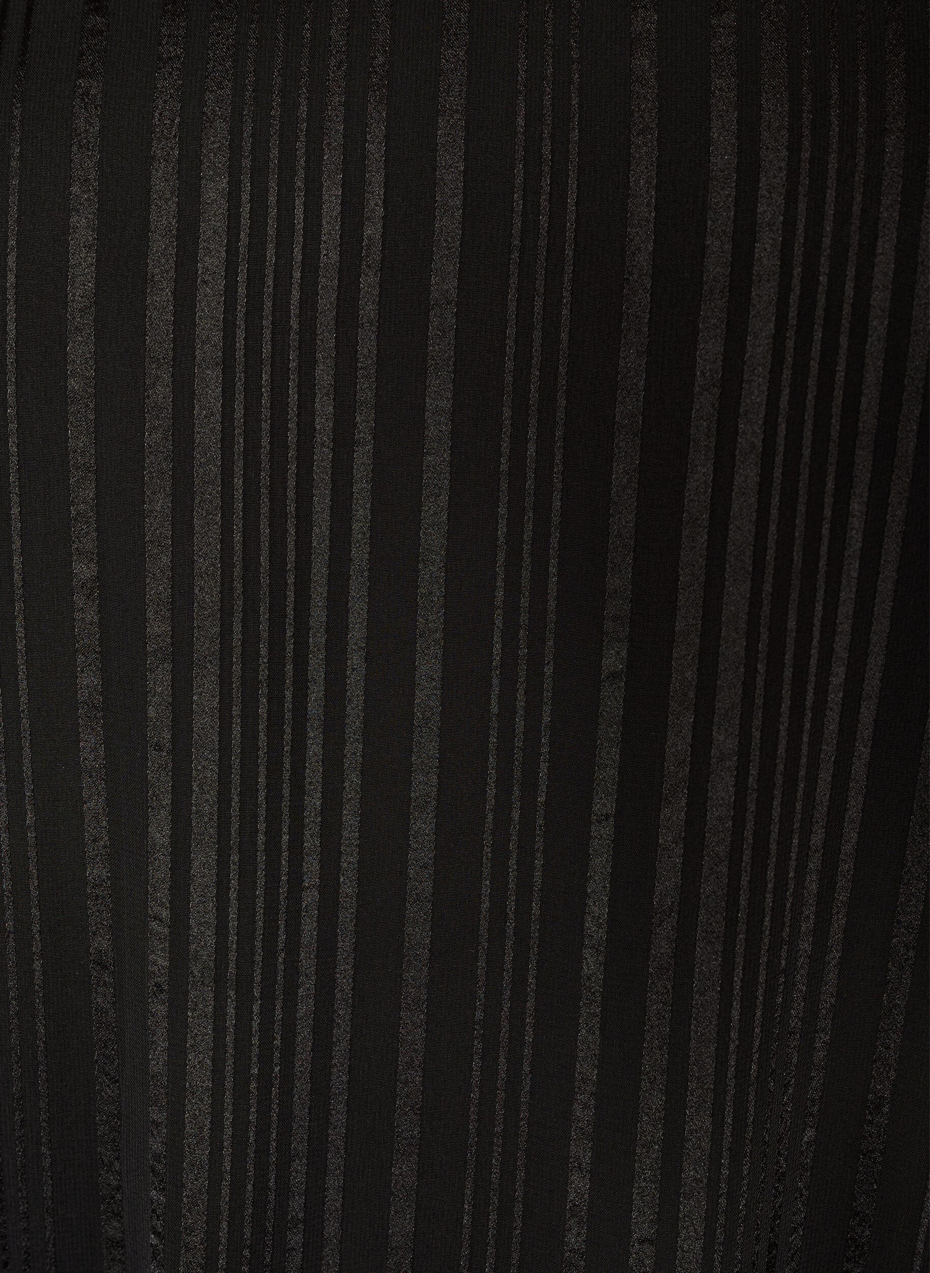 ZizzifashionStriped blouse with a balloon shape, Black, Packshot image number 2