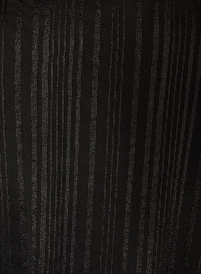 Striped blouse with a balloon shape, Black, Packshot image number 2
